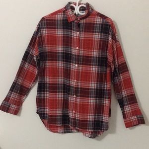 Red, Blue, and White Plaid Shirt